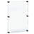 Floating Acrylic Wall Frame with Black Stand Off Caps: 24" x 36" Graphic Size, Overall Frame Size: 28" x 40"