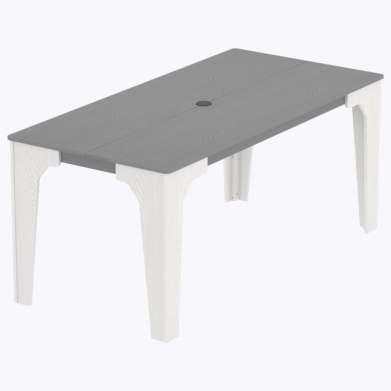 Large 68.8" Rectangular HDPE Outdoor Dining Table, Seats 6-8 People, All-Weather Resistant Terrace Sideboard for Garden Patio Dining Table