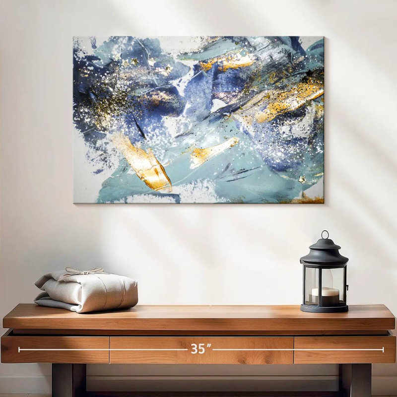 Abstract Glitter Canvas Print, 16" H x 24" W x 1.25" D