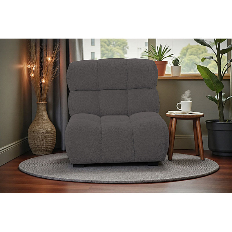 Upholstered Swivel Accent Chair, Grey