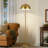 65" 2-Light Modern Standard Floor Lamp With Metal Dome Shade and Double On/Off Pull Chain