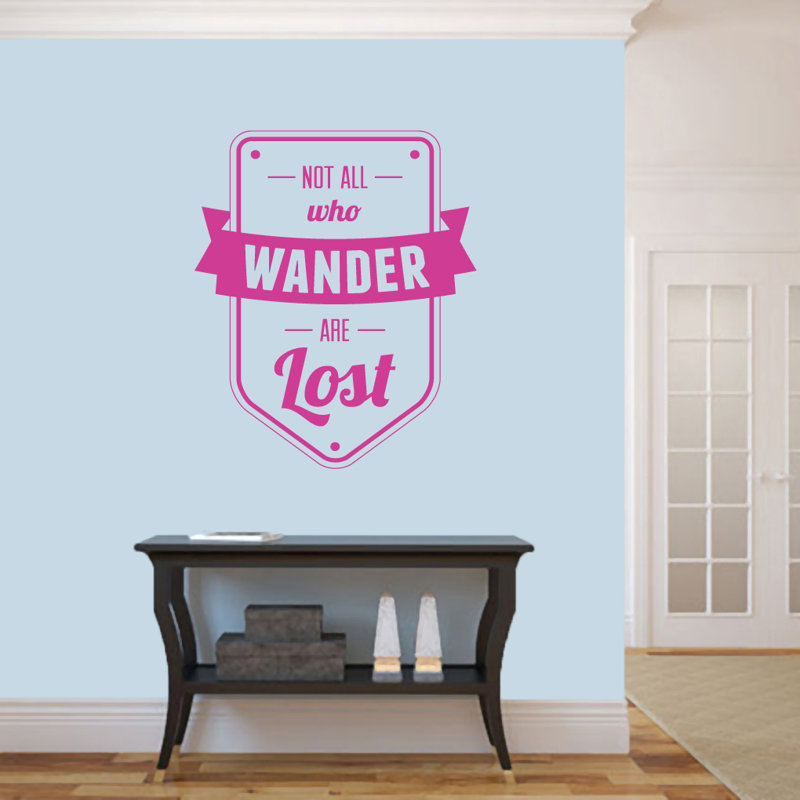 Text & Numbers Non-Wall Damaging Wall Decal, Hot Pink