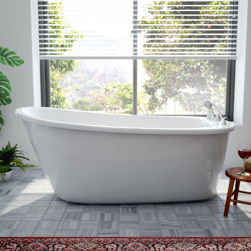 Baignoire de trempage autoportante en L 60 po x l 32 po