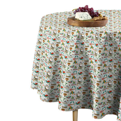 Jailyn Birds and Flowers Tablecloth