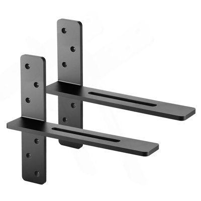 2 Pcs Shelf Brackets 14 Inch / 355.6 Mm Heavy Duty Floating Shelf Brackets