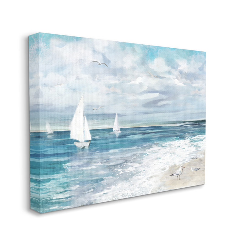 «On The Water Landscape» par Carson Lyons, H 30 po x l 40 po x P 1,5 po