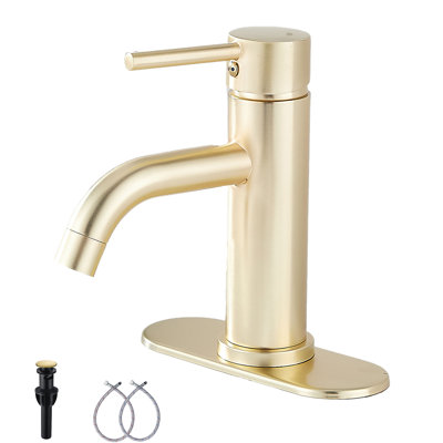 Single-handle Bathroom Faucet with Drain Assembly