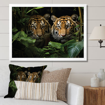 Asian Art Tigers In Jungle II, reproduction d'art sur toile