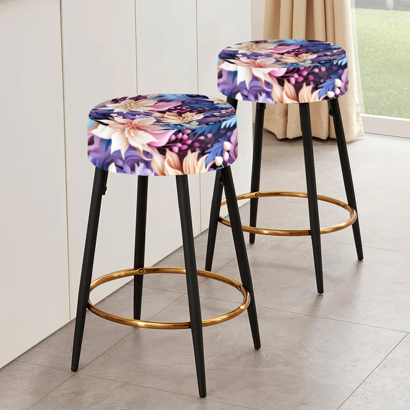 Ensemble de 2 tabourets de bar Zen Tranquility Paisley
