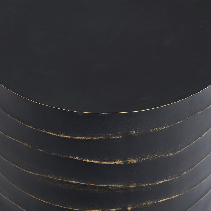 Table d'appoint Karrell, Noir, Noir