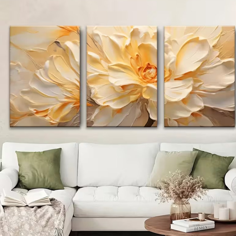 3 Piece Wrapped Canvas Print, 30 cm H x 60 cm W
