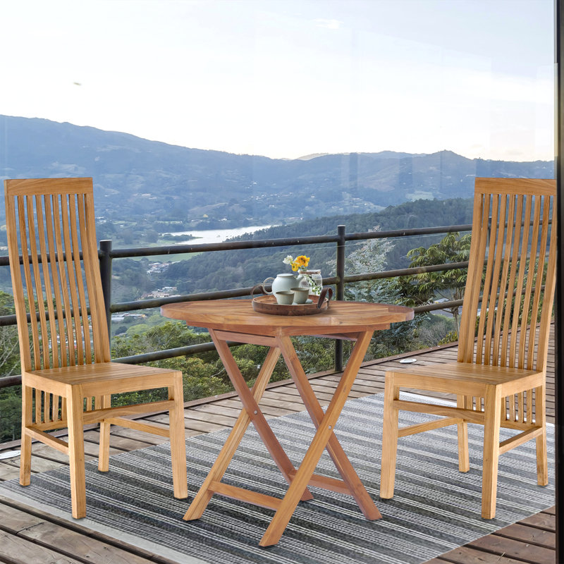 Cia Outdoor Teak Dining Side Chair