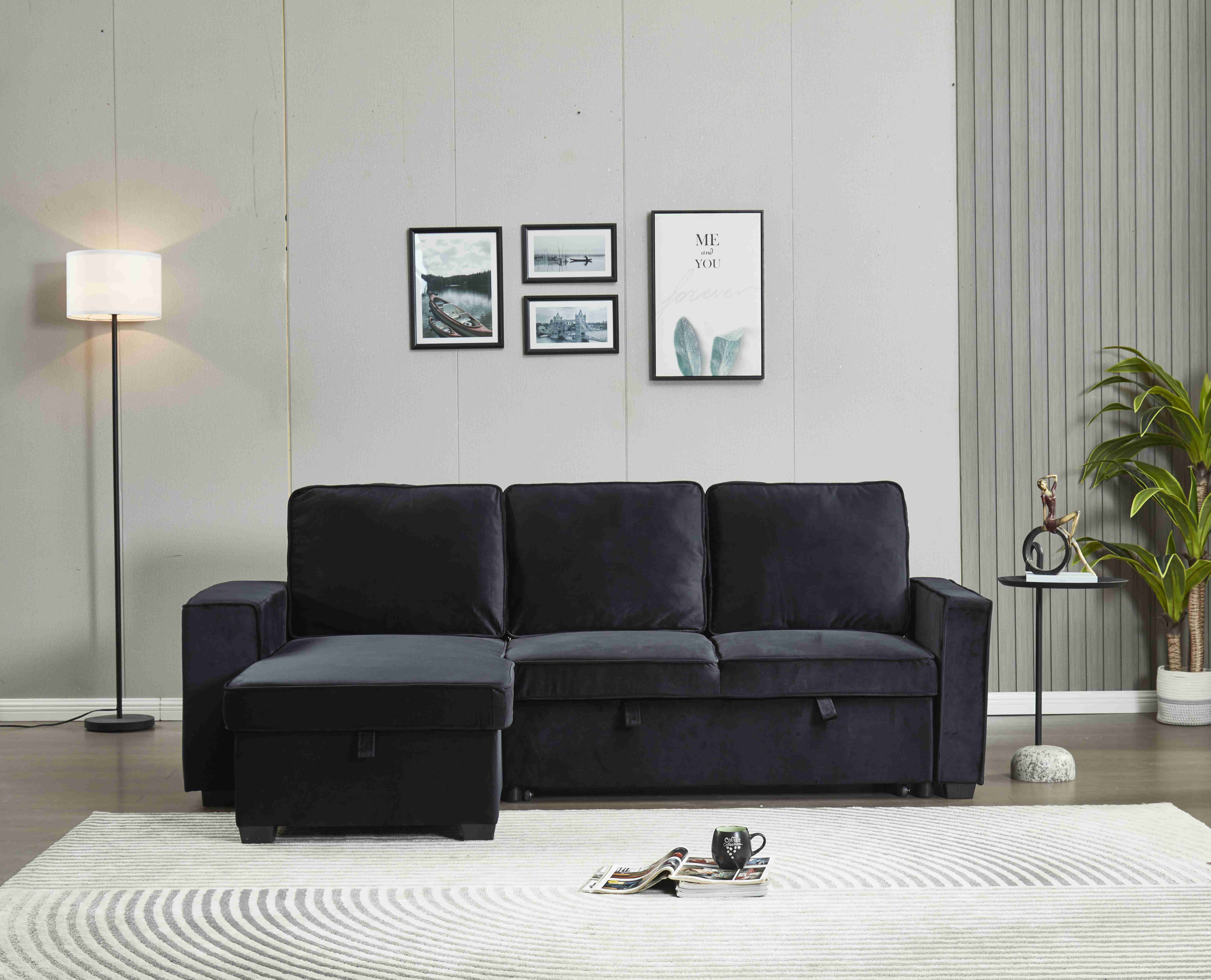  Iconic Home Brasilia Modular Chaise Sectional Sofa