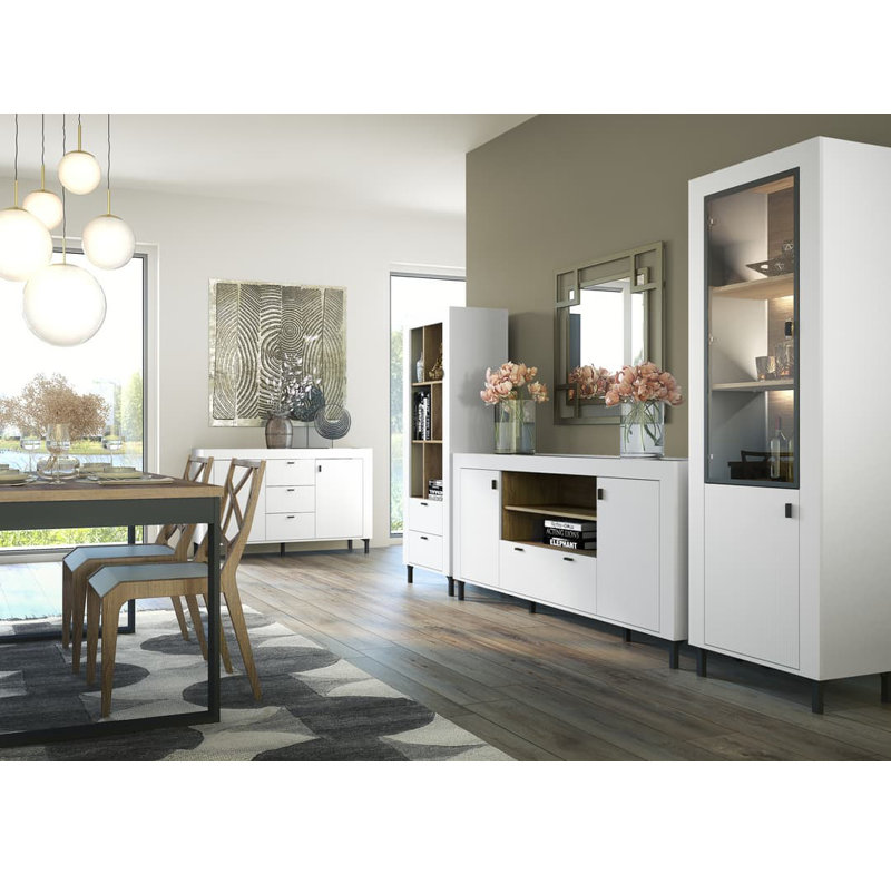 Naveena 177cm Sideboard, White/Oak