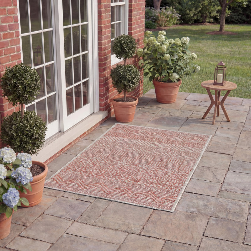 Tapis d'intérieur / extérieur Kirkersville Performance Southwestern, Rectangle 2 pi x 3 pi 7 po