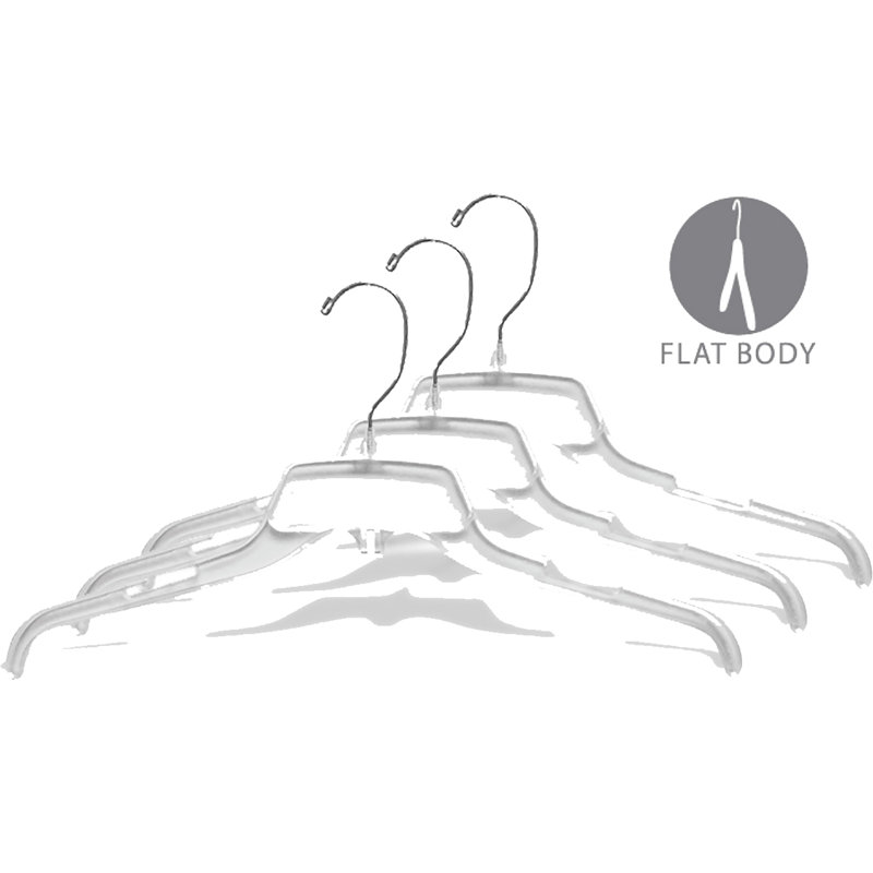 Yukon Plastic Standard Hanger for Dress/Shirt/Sweater, 100