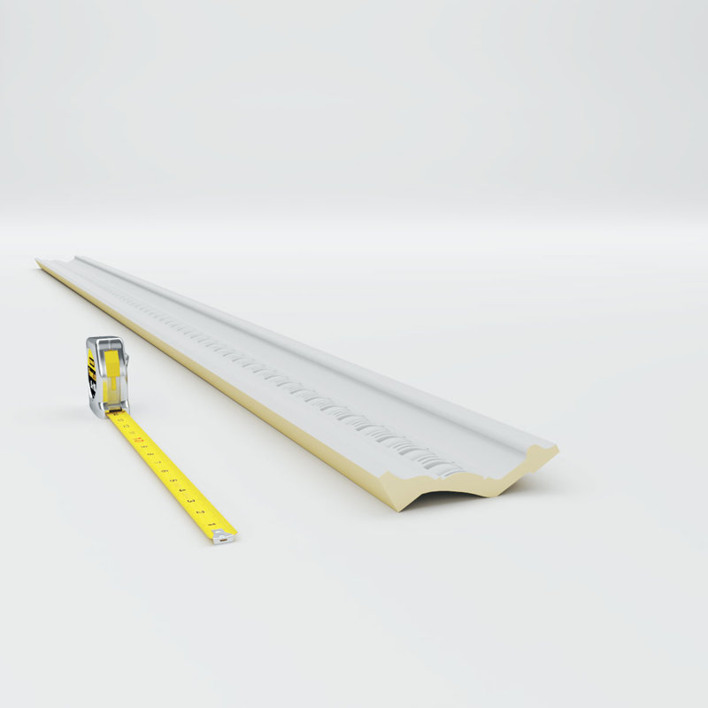 White Egg & Dart Crown Moulding 94.5"