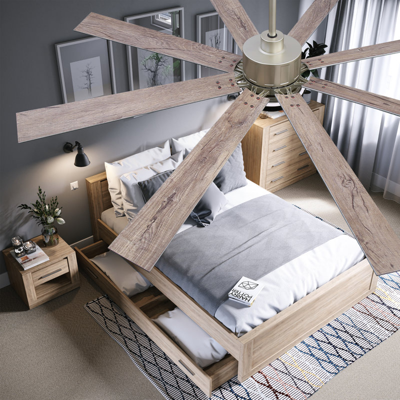 Grand ventilateur de plafond 72 pouces avec lumière, moteur à courant continu réversible, ventilateur de plafond moderne pour le salon