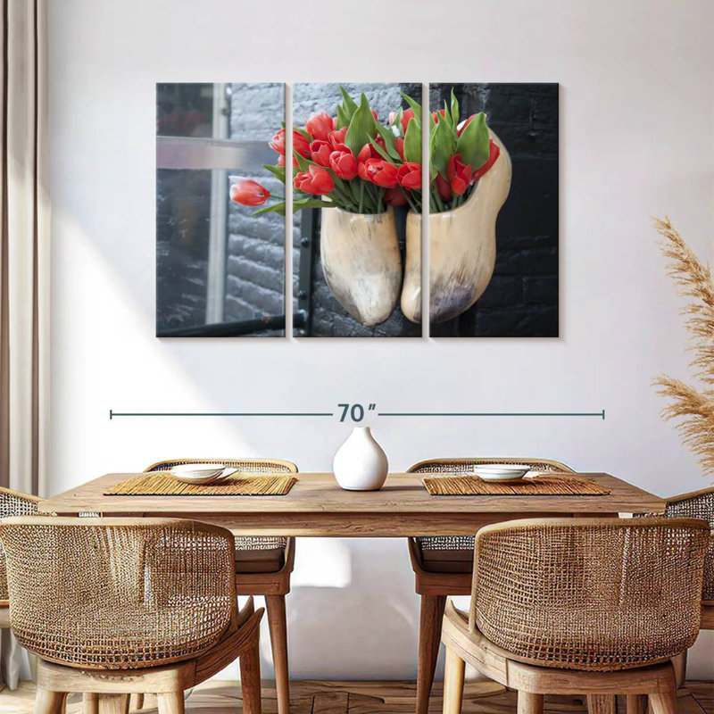Tulips In Clogs, 36" H x 57" W