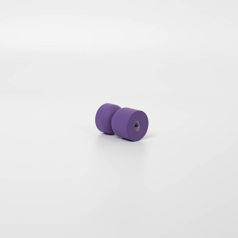 ROUS Harwdare Mid-Century Modern Hourglass Knob, Royal (Purple)