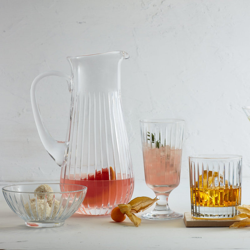 Carafe à boisson en verre soufflé à la main avec pichet en verre Zelda
