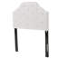 Tête de lit simple grise avec capitonnage élégant et pieds réglables revêtus de têtes de clou élégantes-864034556