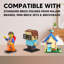 Ensemble de 3 présentoirs minifigurines, tablettes murales flottantes en acrylique avec plaques de base