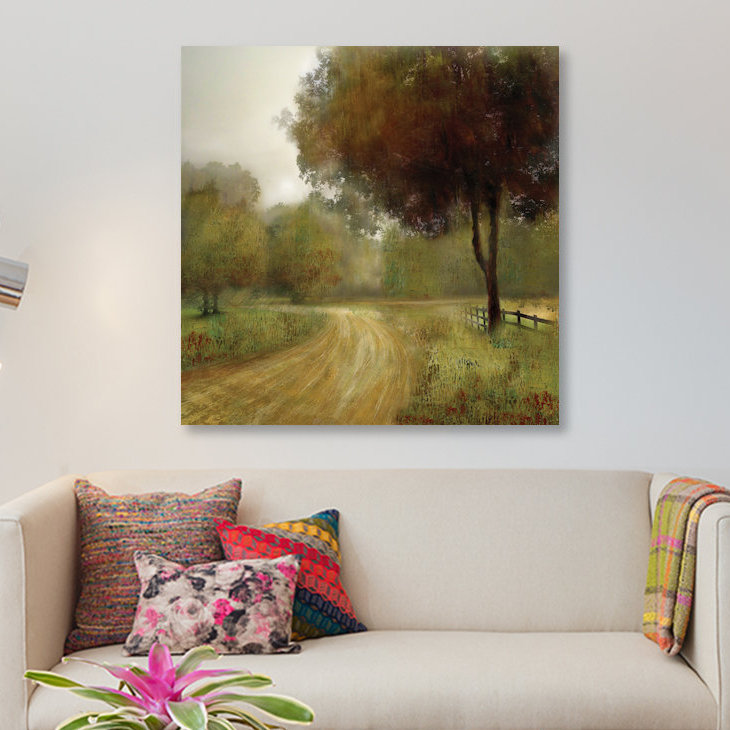 «Country Road» par Nan - impression sur toile tendue, H 12 po x l 12 po x P 0,75 po, Toile tendue, Pas de tapis