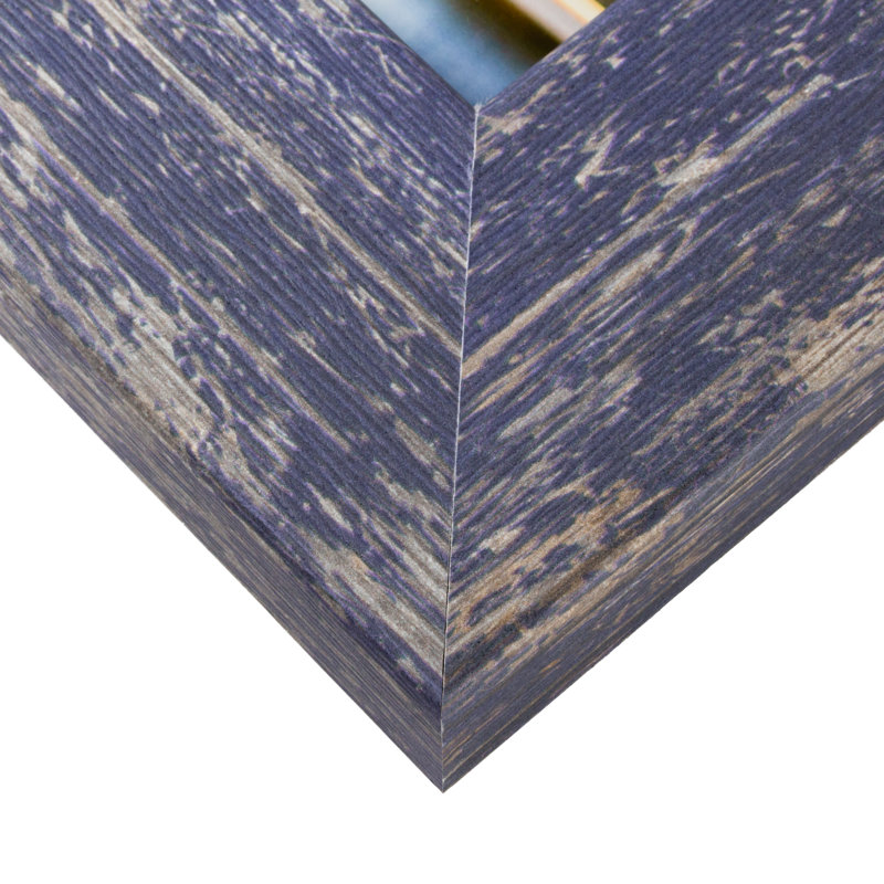 Cadre photo simple Samra, Bois de grange bleu, L 19 po x H 25 po