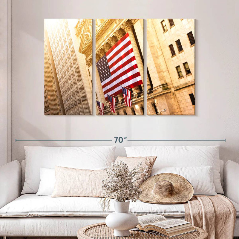 NY Building American Flag, 32" H x 50" W