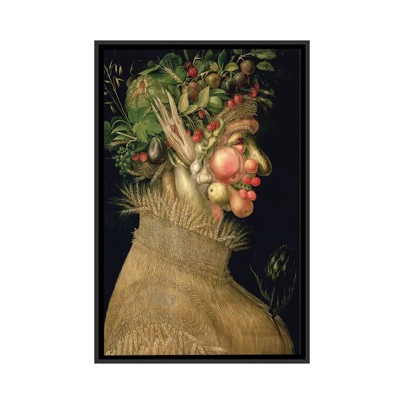 « summer, 1563 », impression sur toile, H 26 po x l 18 po x P 1,5 po, Toile avec cadre noir, Pas de tapis