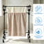 Porte-serviettes sur pied en fer forgé antique, porte-couvertures en métal ajouré pour salle de bain, style champêtre et décor français