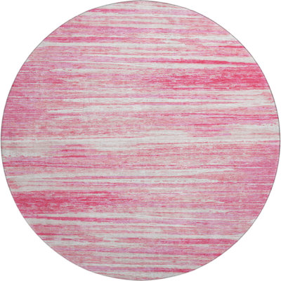Premium Machine Washable Prisco Pink Rug