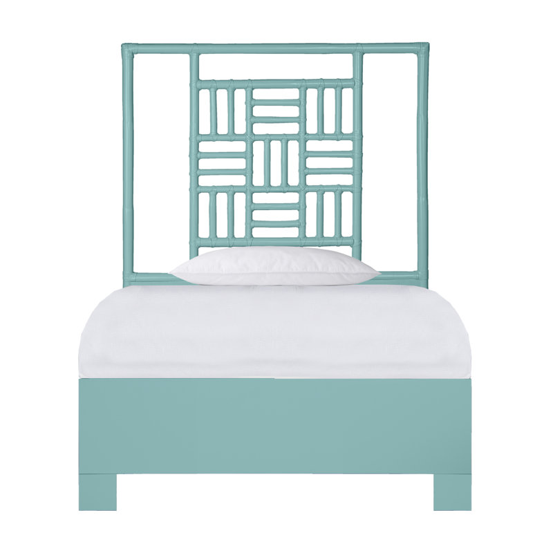 Finn Twin Extra Long Bed, Turquoise, White, Extra-long Twin