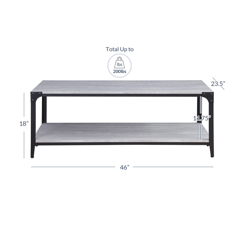 Table basse Hemmer, Gris pierre