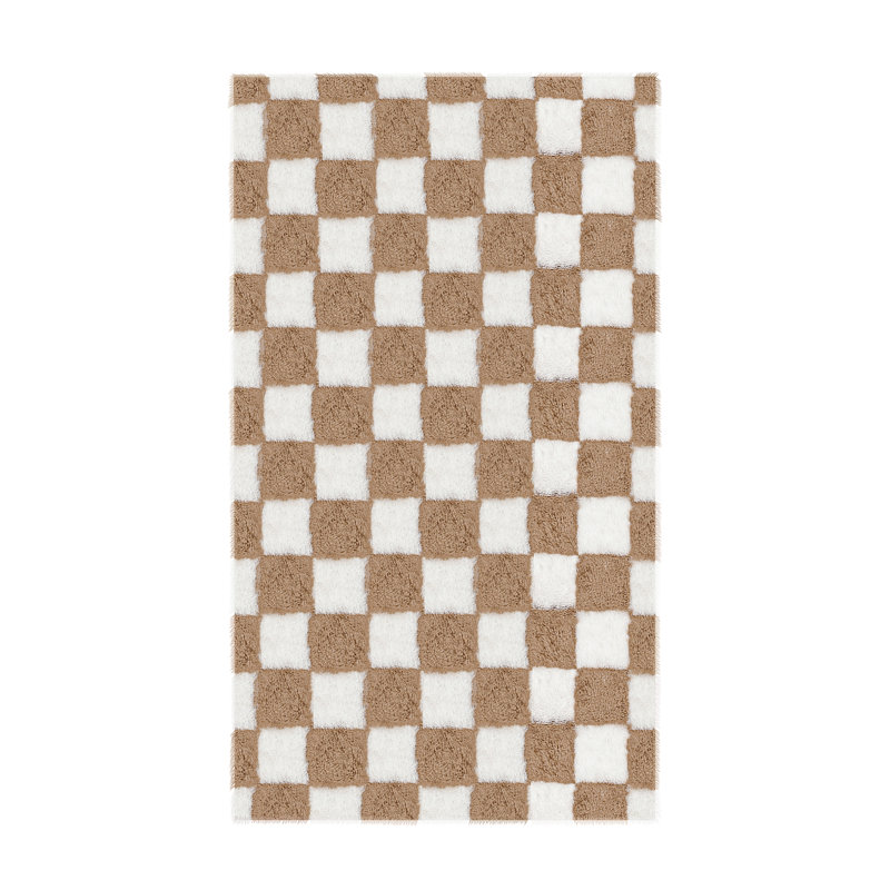 Tapis à poil long Celi, Rectangle 4pi x 6 pi, Brun pâle