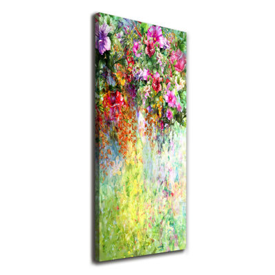 Colourful Flowers - Wrapped Canvas Print