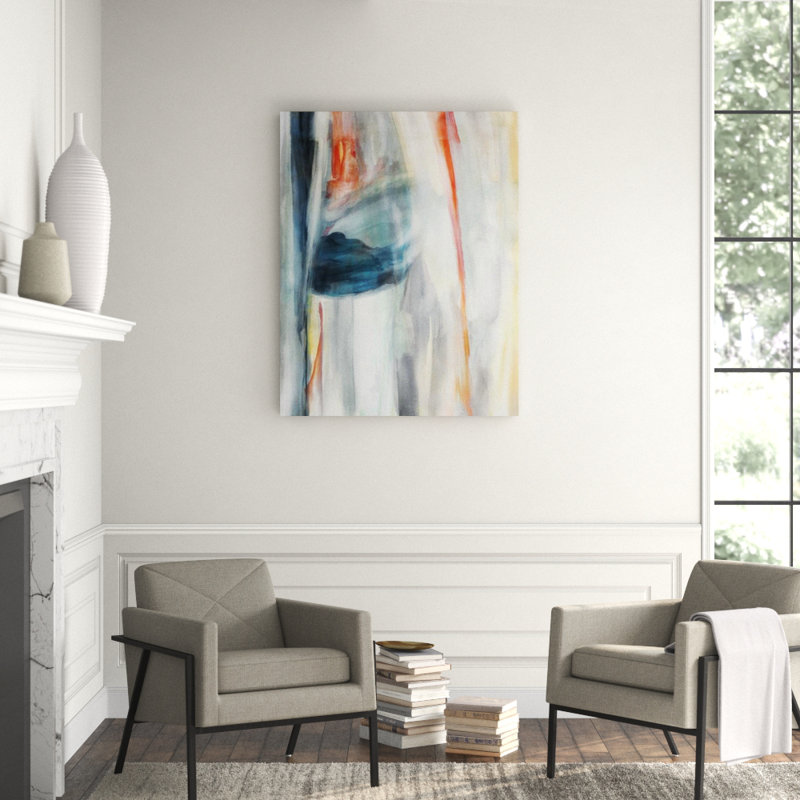 Color Streams II Painting by Elena Carlie, Glass Coat, 51" H x 40" W