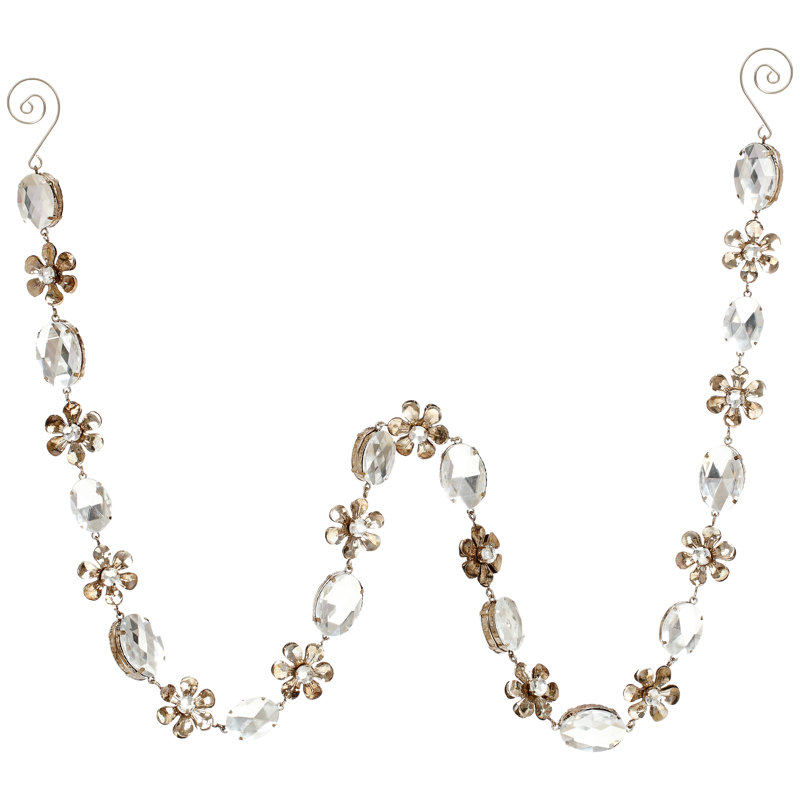 Vintage Oval Floral Garland - 36 Inches Set Of 2