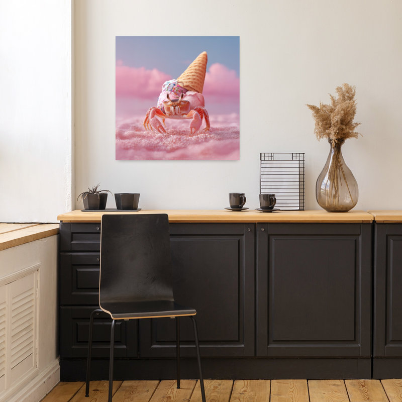 Art contemporain Art contemporain crabe, H 18 po x l 18 po