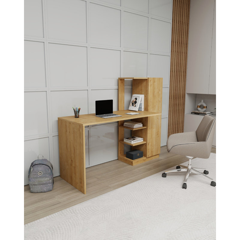 Haje Modular Computer Desk, Sapphire Oak
