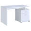 Bureau d'ordinateur contemporain 1 pièce 47 po à 2 tiroirs réversible-1160921608