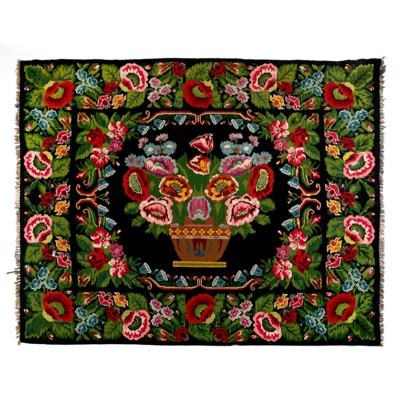 Tapisserie 8,6 x 10,4 pi. Tapis kilim Bessarabian tissé à la main