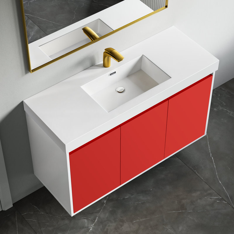 Dowell 48" Rectangular Drop-In Single Bathroom Sink with Overflow