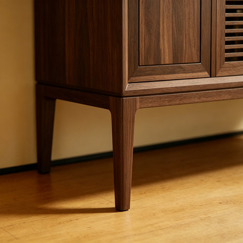 Buffet en bois de frêne, H 35,43 po x l 55,12 po x P 14,96 po