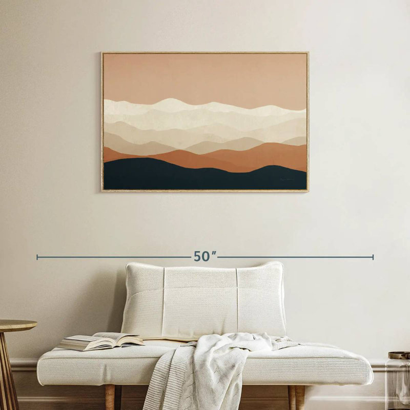 Mojave II, Cadre flottant en bois naturel, 37 po x 25 po