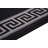 Custom Size Runner Rug Greek Key Border Black Low Pile Slip Resistant Runner Rugs by Feet-377012458