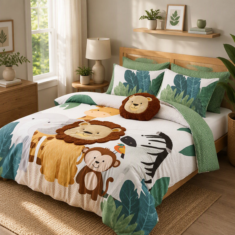 6 PCS Full/Queen Comforter Set, Green