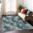 Machine Washable Indoor/Outdoor Chantille ACN2424 Abstract Rug-934285028