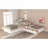 Solid Pine L-Shaped Platform Bed For Small Bedrooms And Guest Stays, Crisp White, Twin Size With Trundle Drawers And Built-In Desk-1464823593